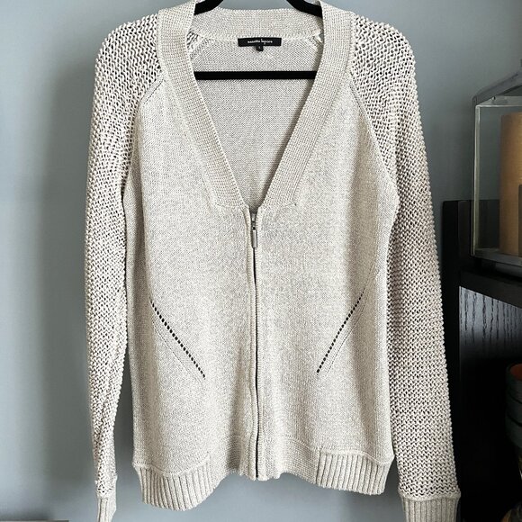 Nanette Lepore Open Weave Cardigan (Beige) S - Picture 1 of 8